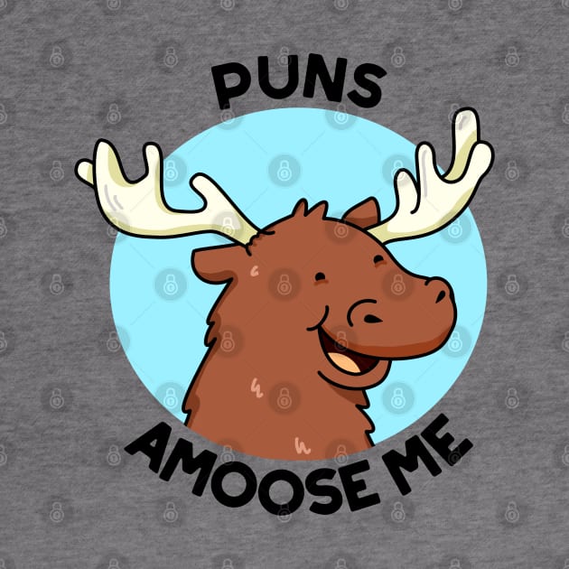 Puns A-moose Me Cute Funny Moose Pun by punnybone